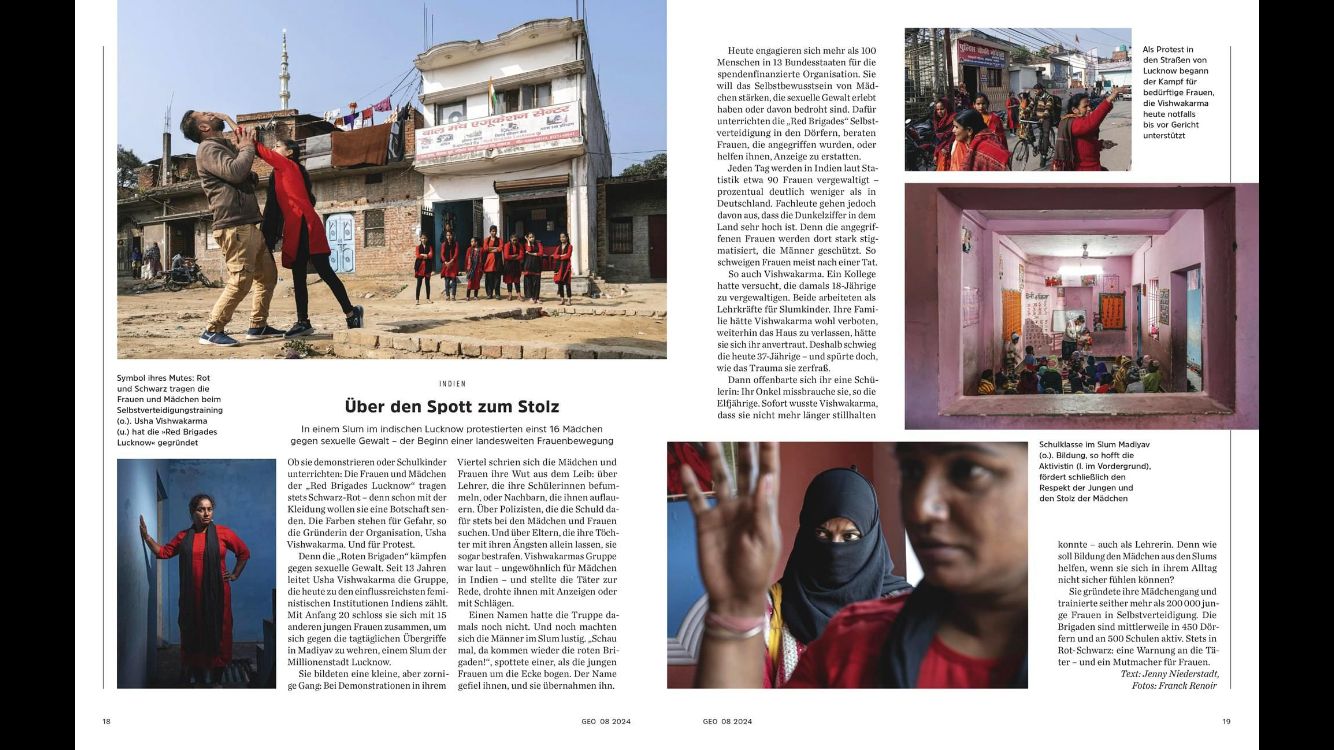Girls self-defense training session